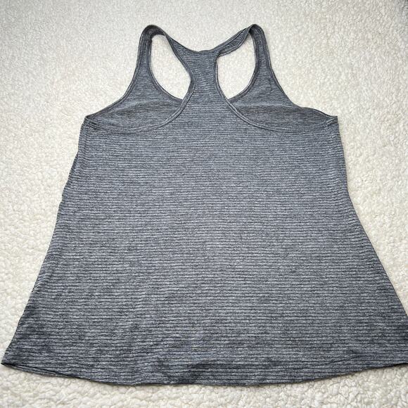 Old Navy Active Go-Dry Racerback Gray Stripe Tank Medium - Picture 4 of 6